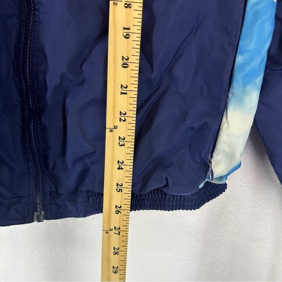 Adidas Vintage Windbreaker Jacket Tie Dye Full Zip Insulated Men’s Medium Blue - Picture 5 of 11